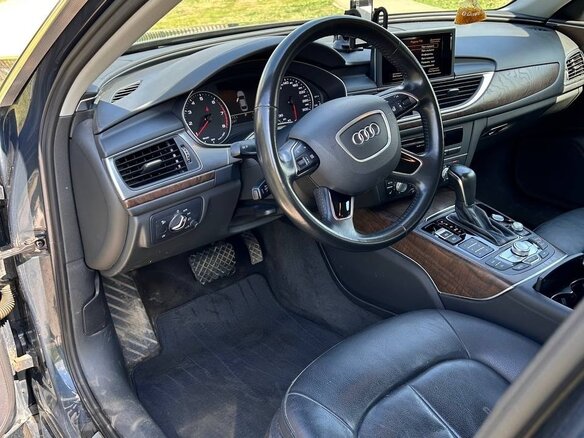 2015 Audi A6 IV (C7) Рестайлинг, серый, 1850000 рублей - вид 11