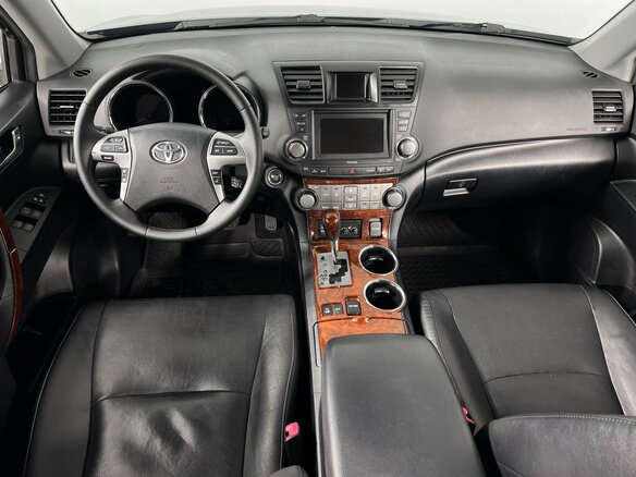 2012 Toyota Highlander II (XU40) Рестайлинг, чёрный - вид 5