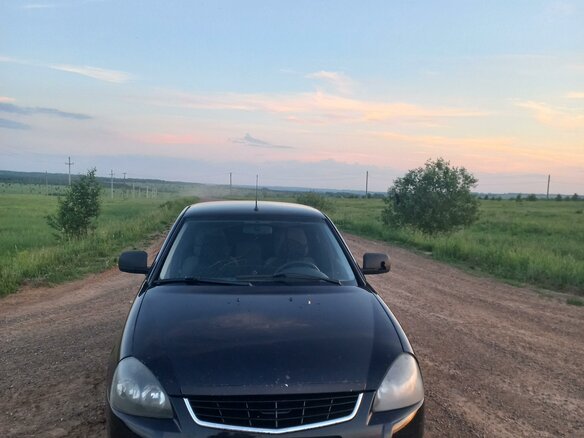 2012 Lada (ВАЗ) Priora I, чёрный, 260000 рублей - вид 1