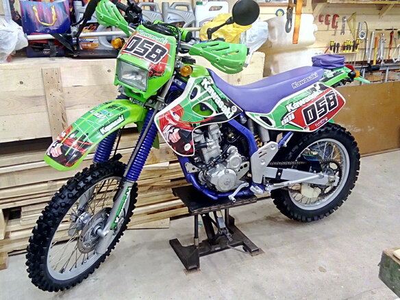 1994 Kawasaki KLX 250, зелёный, 270000 рублей - вид 14