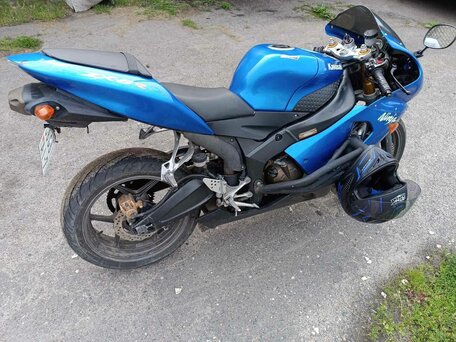 2005 Kawasaki ZX-6 Ninja, синий, 450000 рублей, вид 3