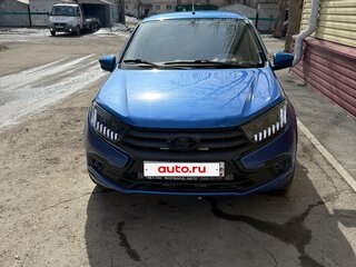 2019 Lada (ВАЗ) Granta I Рестайлинг, синий, 500000 рублей, вид 4