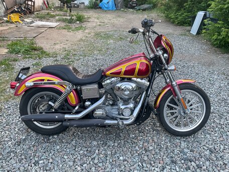 2005 Harley-Davidson Dyna Super Glide, красный, 690000 рублей, вид 2