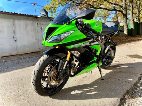 2013 Kawasaki ZX-6 Ninja, зелёный, 850000 рублей, вид 2