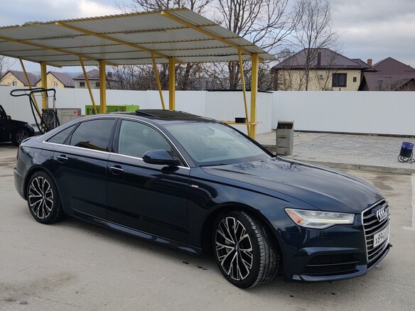 2016 Audi A6 IV (C7) Рестайлинг, синий, 3100000 рублей - вид 5