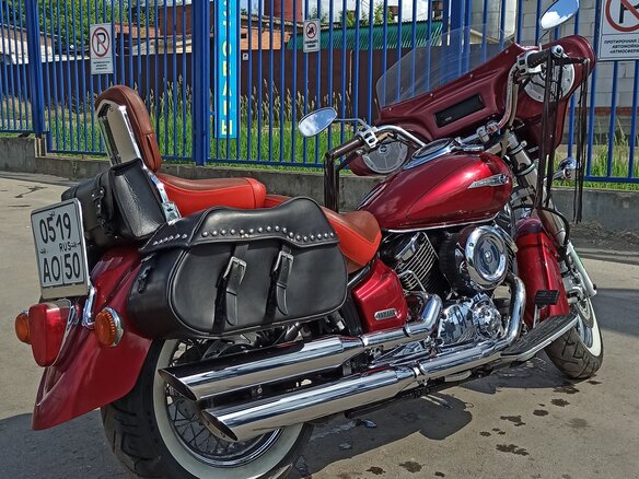 2003 Yamaha XVS1100, красный, 550000 рублей