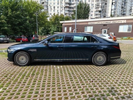 2021 Genesis G90 Limousine I Рестайлинг, синий, 5500000 рублей, вид 5