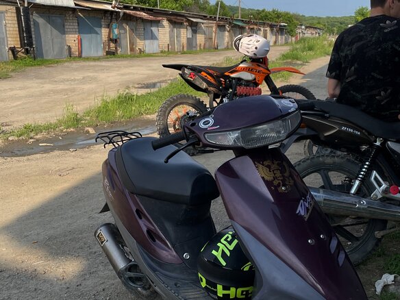 1999 Honda Dio, пурпурный, 55000 рублей - вид 1