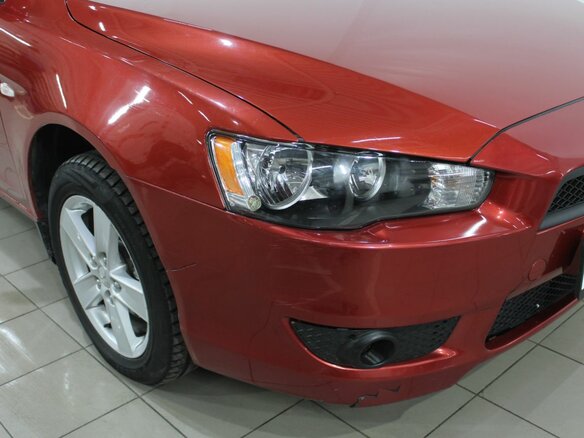 2008 Mitsubishi Lancer X, красный, 620000 рублей - вид 4