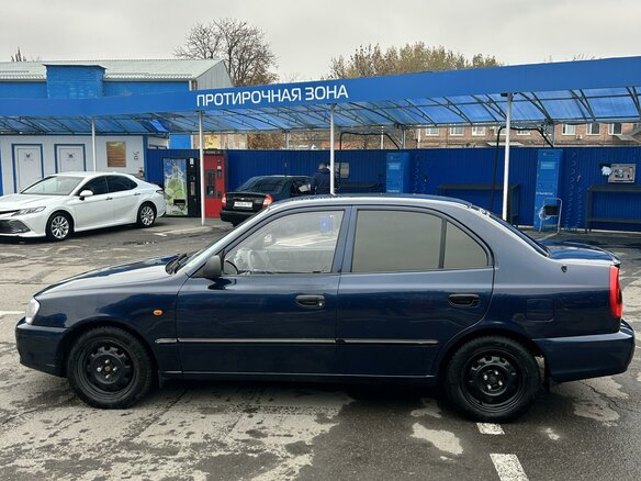 2008 Hyundai Accent ТагАЗ II, синий, 490000 рублей - вид 6