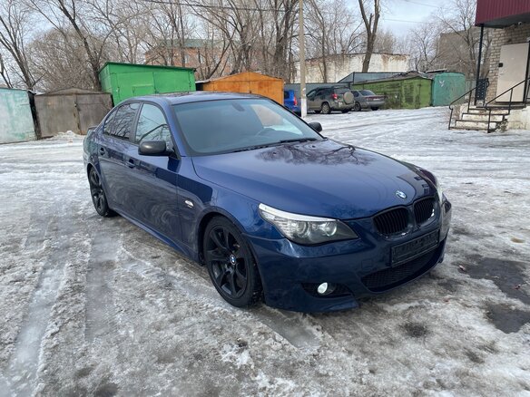 2007 BMW 5 серии 535i V (E60/E61) Рестайлинг, синий, 820000 рублей - вид 6