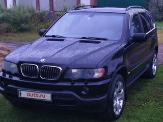 2002 BMW X5 3.0i I (E53), чёрный, 1450000 рублей, вид 2