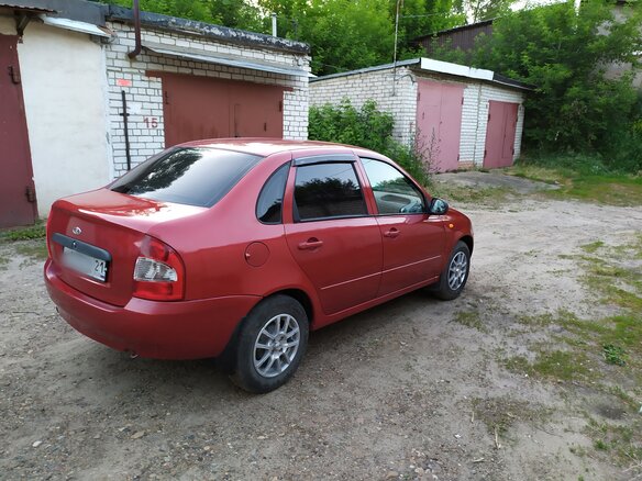2007 Lada (ВАЗ) Kalina I, красный - вид 2