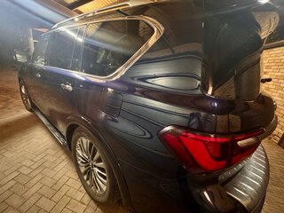 2018 Infiniti QX80 I Рестайлинг 2, синий, 4200000 рублей, вид 4