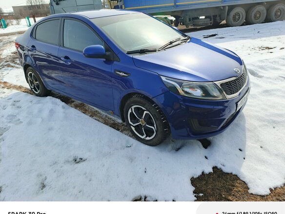 2012 Kia Rio III, синий, 590000 рублей - вид 1