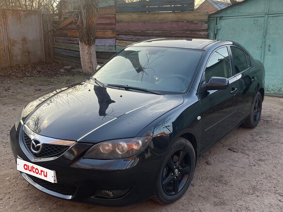 2008 Mazda 3 I (BK) Рестайлинг, чёрный, 590000 рублей