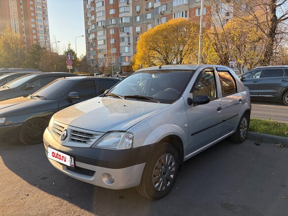 2008 Renault Logan I, серый, 300000 рублей