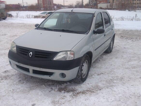 2007 Renault Logan I, серый, 250000 рублей - вид 1