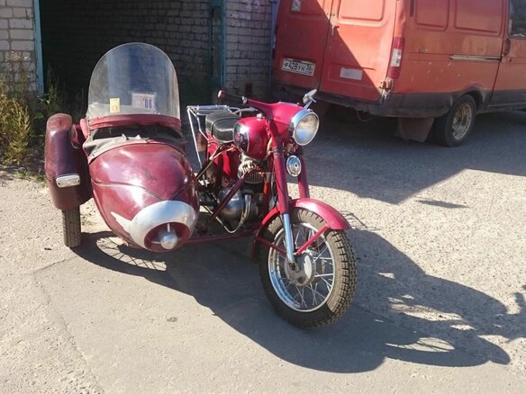 1969 Jawa 350/360, пурпурный - вид 4