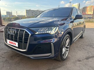 2020 Audi Q7 45 TDI II (4M) Рестайлинг, синий, 5500000 рублей, вид 4