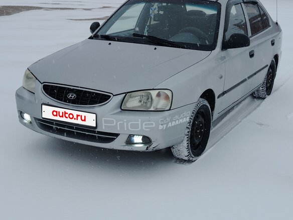 2003 Hyundai Accent ТагАЗ II, серебристый, 200000 рублей