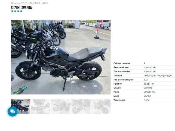 2021 Suzuki SV 650, чёрный - вид 10