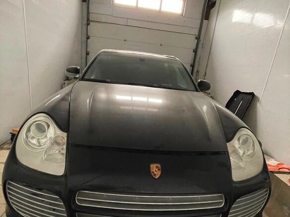 2004 Porsche Cayenne Turbo I (955), чёрный, 1150000 рублей