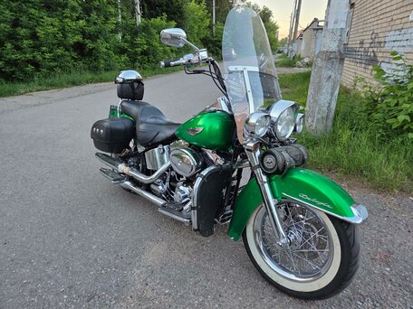 2007 Harley-Davidson Softail Deluxe, зелёный, 785000 рублей, вид 2