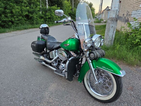 2007 Harley-Davidson Softail Deluxe, зелёный, 785000 рублей - вид 1