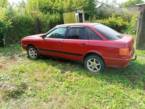 1989 Audi 80 IV (B3), красный, 110000 рублей - вид 2