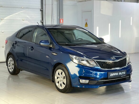 2015 Kia Rio III Рестайлинг, синий, 959000 рублей