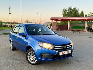 2018 Lada (ВАЗ) Granta I Рестайлинг, синий, 450000 рублей, вид 2