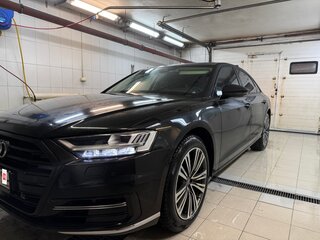 2018 Audi A8 Long 55 TFSI IV (D5), чёрный, 4500000 рублей, вид 1