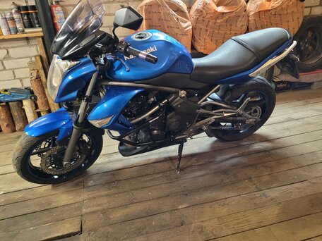 2009 Kawasaki ER-6N, синий, 400000 рублей, вид 1