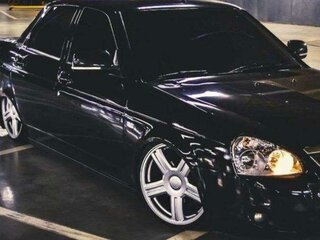 2014 Lada (ВАЗ) Priora I Рестайлинг, чёрный, 595000 рублей, вид 2