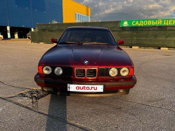 1989 BMW 5 серии 520i III (E34), красный - вид 1
