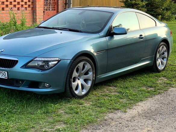 2008 BMW 6 серии 630i II (E63/E64) Рестайлинг, голубой - вид 2