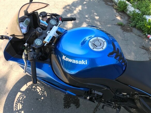 2009 Kawasaki ZX-6 Ninja, синий - вид 4