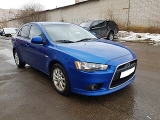 2012 Mitsubishi Lancer X Рестайлинг, синий, 715000 рублей, вид 3