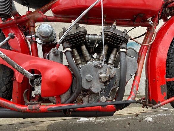 1926 Indian Scout, красный - вид 3