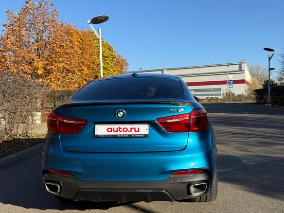 2018 BMW X6 40d II (F16), голубой, 5200000 рублей - вид 7