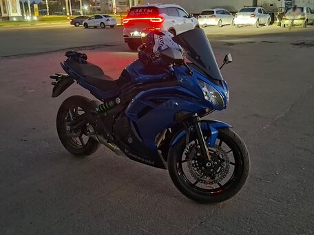 2014 Kawasaki ER-6F (Ninja 650R), синий, 600000 рублей, вид 2