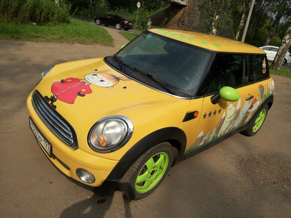 2009 Mini Hatch One II (R56), жёлтый - вид 6