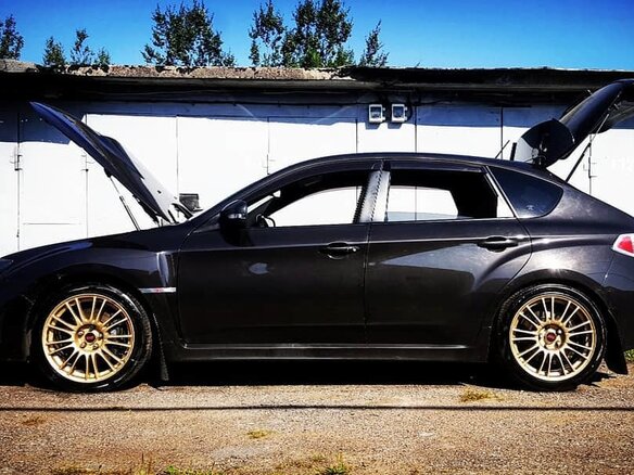 2008 Subaru Impreza WRX STi III, чёрный - вид 4
