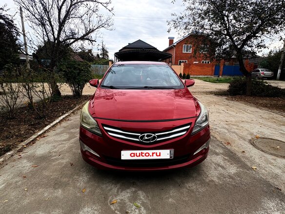 2016 Hyundai Solaris I Рестайлинг, красный - вид 1