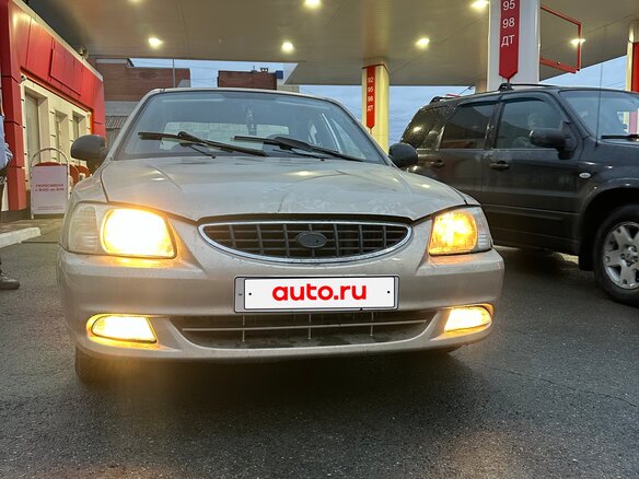 2006 Hyundai Accent ТагАЗ II, бежевый, 200000 рублей