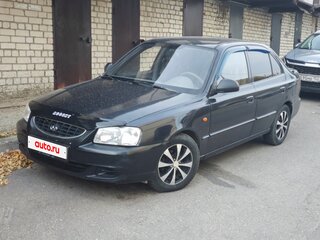 2008 Hyundai Accent ТагАЗ II, чёрный, 180000 рублей, вид 1