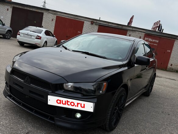 2008 Mitsubishi Lancer X, чёрный, 730000 рублей - вид 3