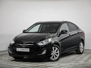 2012 Hyundai Solaris I, чёрный, 548777 рублей, вид 1