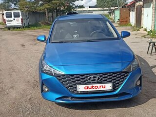 2021 Hyundai Solaris II Рестайлинг, синий, 1800000 рублей, вид 2